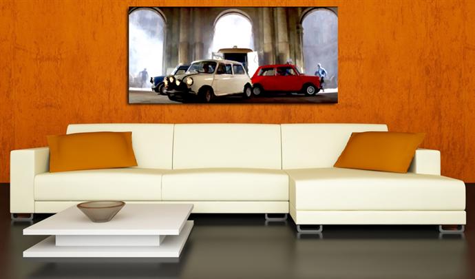Depiction of ItalianJob2 on a drawing room wall.