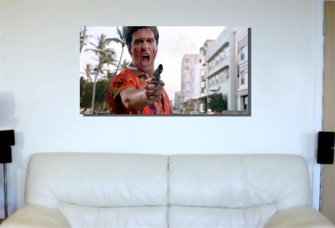 Depiction of Scarface2 on a drawing room wall.