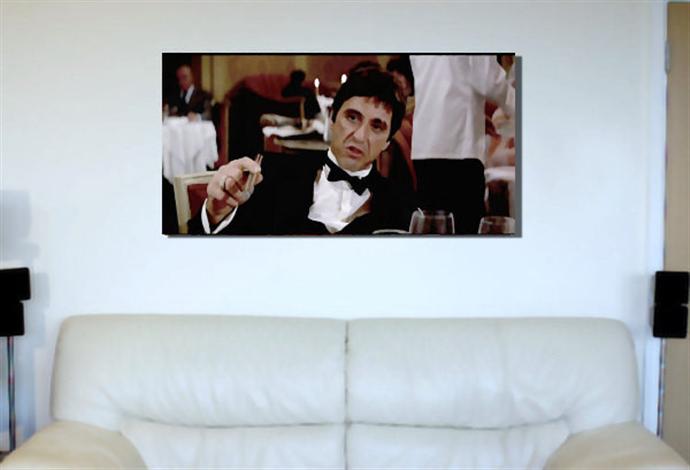 Depiction of Scarface5 on a drawing room wall.