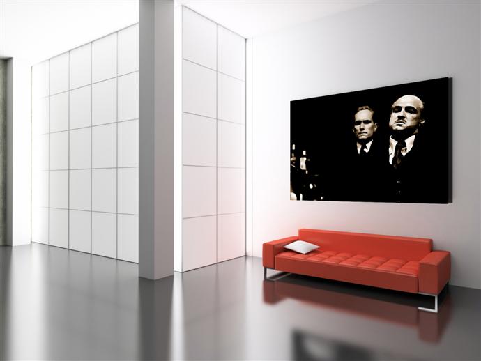Depiction of godfather1 on a drawing room wall.