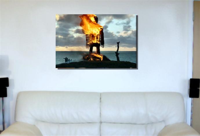 Depiction of wickerman1 on a drawing room wall.